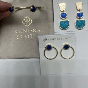 Kendra Scott Davie and Luna Cobalt Blue and Gold Jewelry Collection